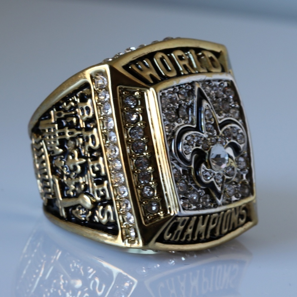 New Orleans Saints Championship Ring Fan Editiom 2009 2010 Gold Super Bowl - Picture 9 of 9